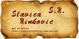 Slavica Minković vizit kartica